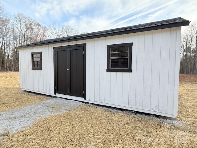 view of shed