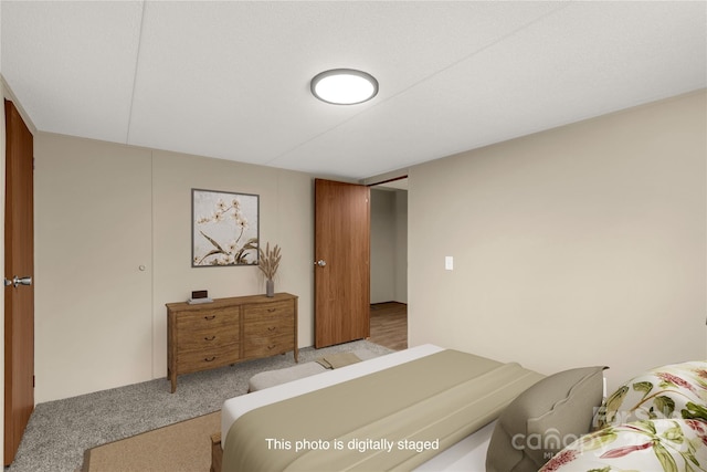 bedroom with carpet