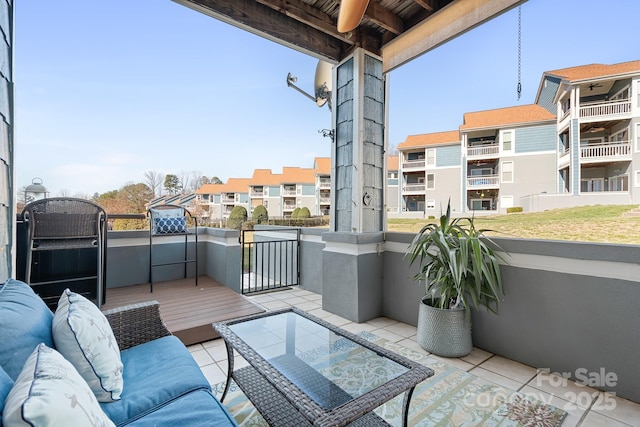 balcony with an outdoor living space