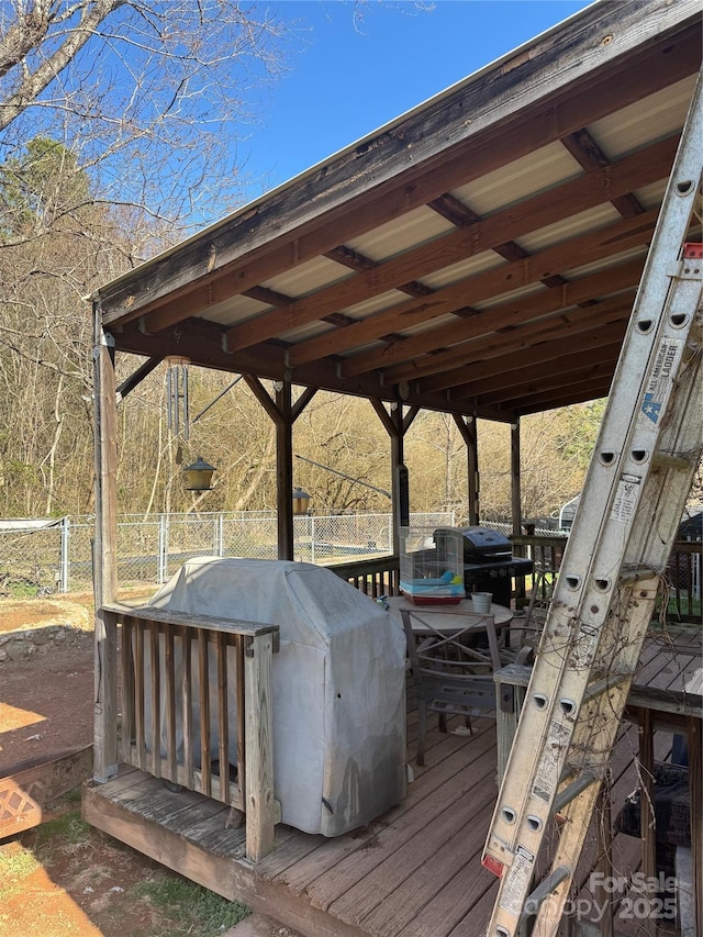 wooden deck with fence