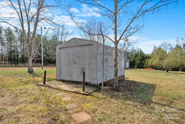 view of shed