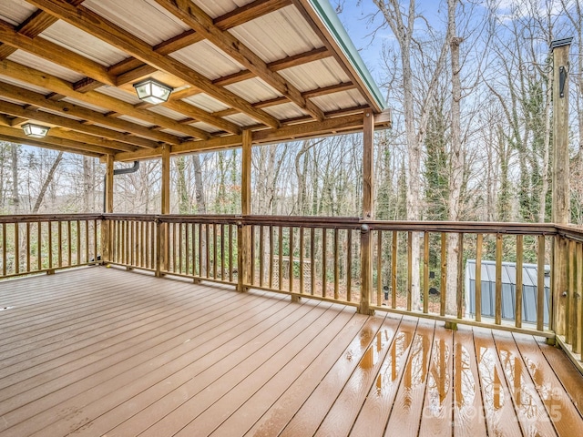 view of wooden deck