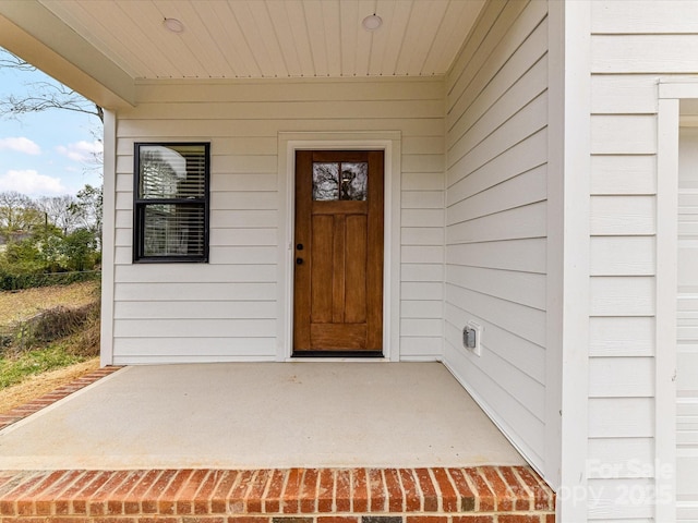 view of doorway to property