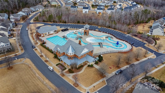 drone / aerial view featuring a residential view