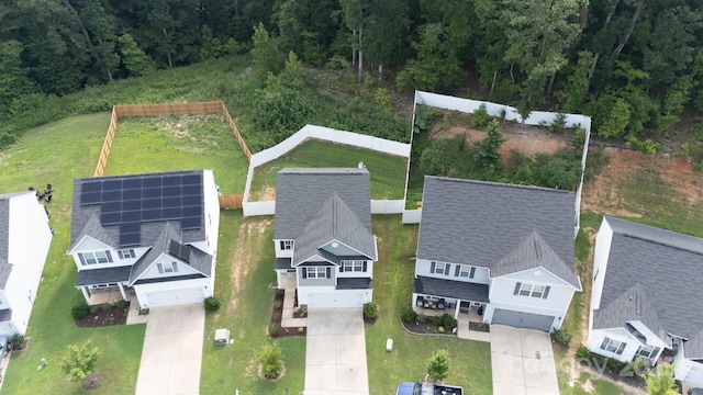 bird's eye view with a residential view