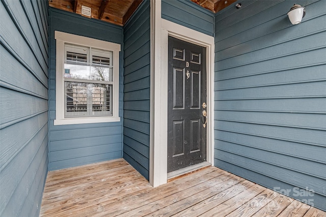 view of doorway to property