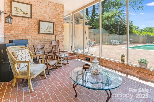 view of sunroom