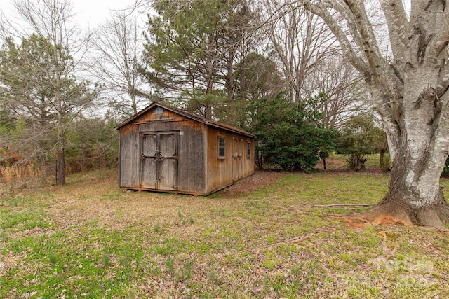 view of shed