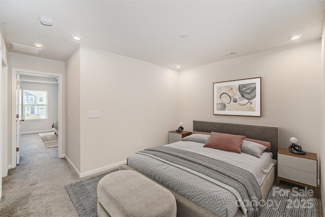 5532 Axil Ln, Charlotte, NC 28269 - carpeted bedroom with recessed lighting, visible vents, and baseboards