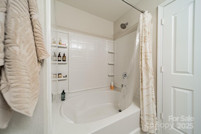 full bathroom with shower / tub combo