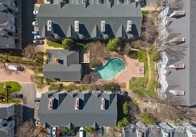 aerial view featuring a residential view