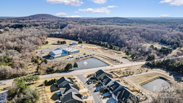 aerial view with a forest view