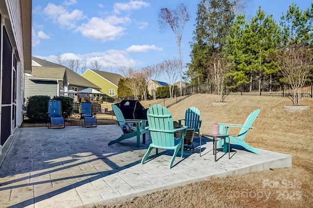 view of patio / terrace featuring a fenced backyard