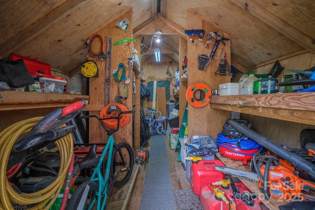 view of storage room