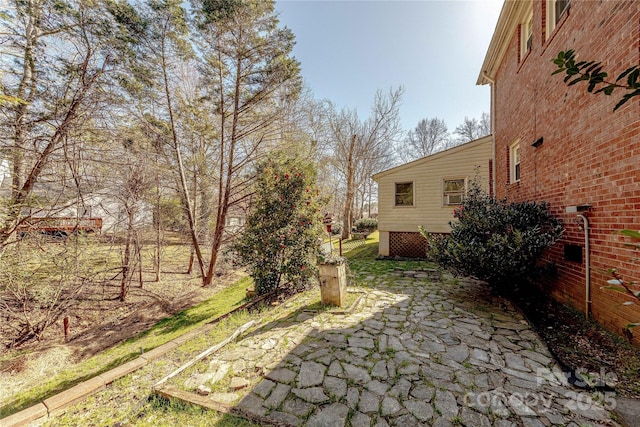 view of yard featuring a patio area