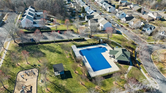 bird's eye view featuring a residential view