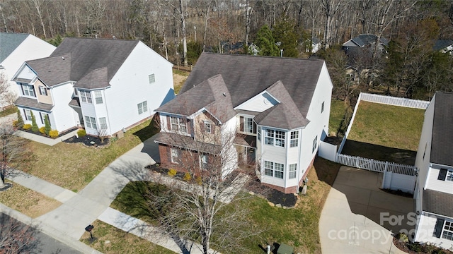 aerial view featuring a residential view