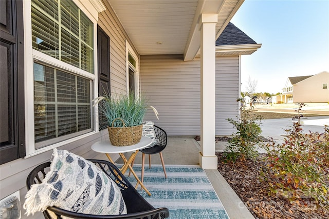 view of patio with a porch