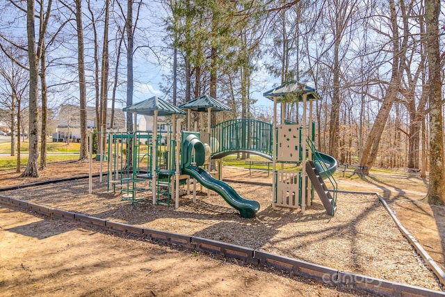 view of community jungle gym