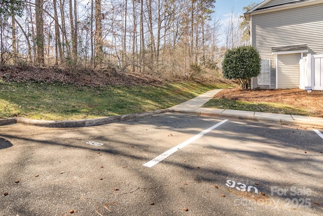 view of parking / parking lot