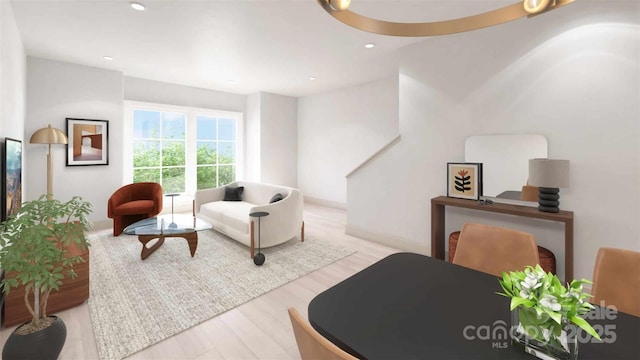 3018 Casting St Unit 20, Charlotte, NC 28206 - living area with wood finished floors and recessed lighting