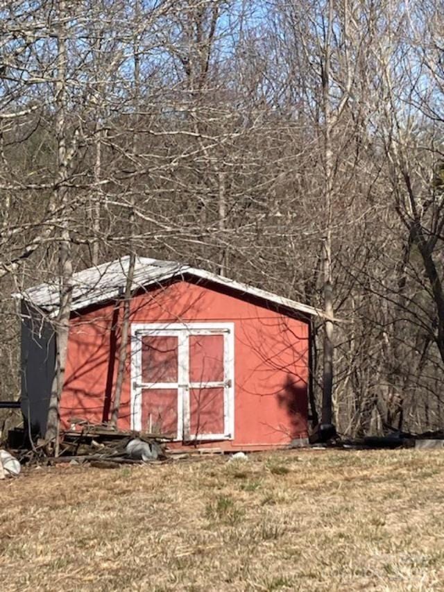 view of shed