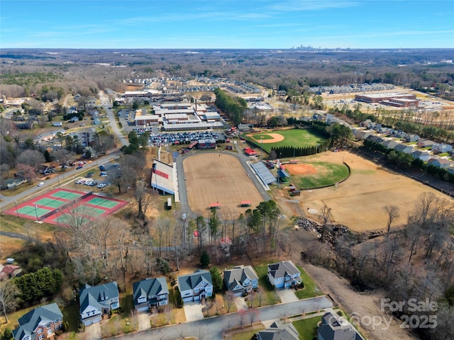 birds eye view of property