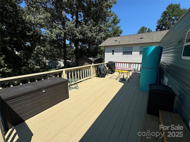 view of wooden deck