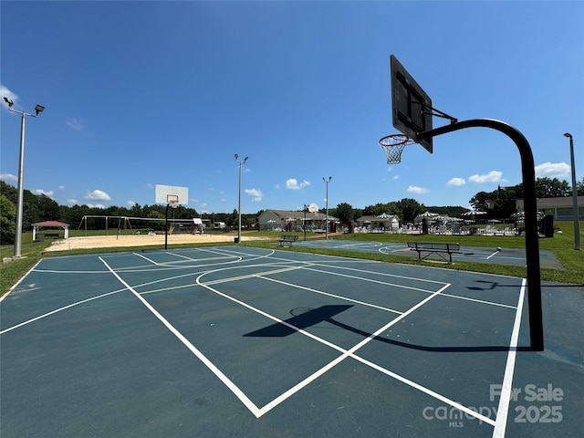 view of sport court featuring community basketball court