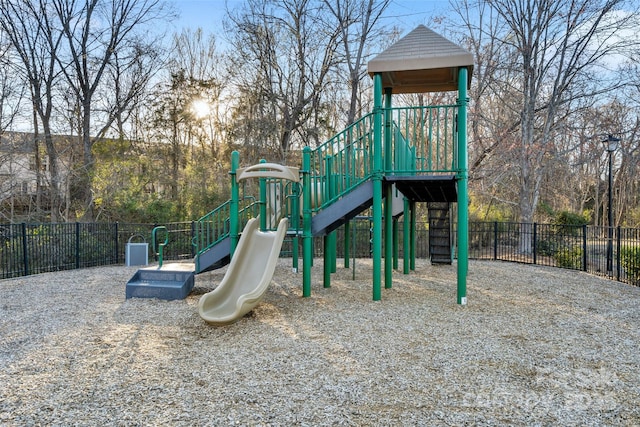 community play area featuring fence