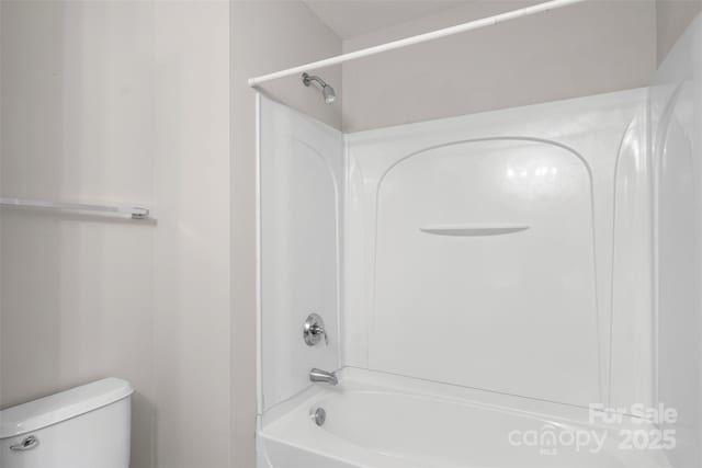 full bathroom with shower / bathing tub combination and toilet