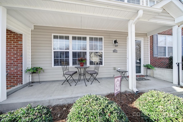 view of patio with covered porch