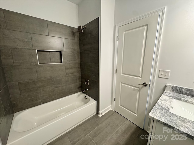 full bath featuring  shower combination and vanity