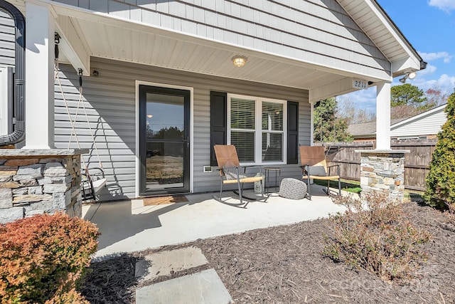 view of patio / terrace with fence