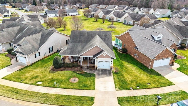 drone / aerial view featuring a residential view