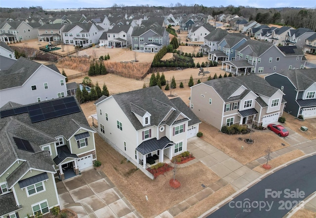 bird's eye view featuring a residential view