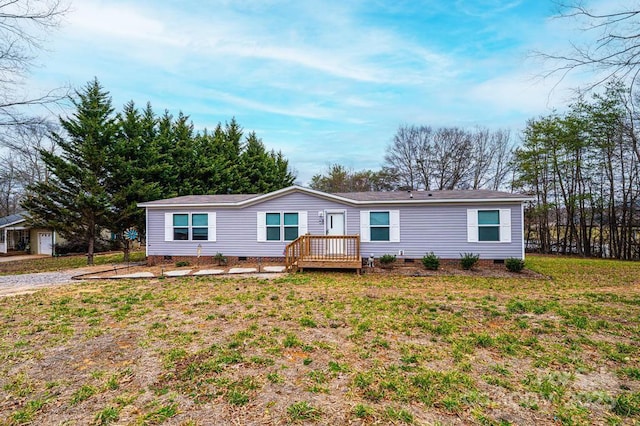 manufactured / mobile home with crawl space