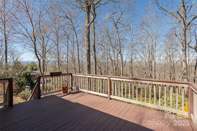 view of wooden deck