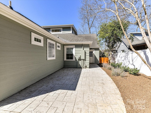 view of patio / terrace with fence