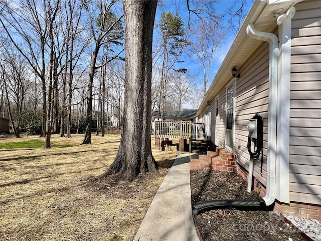 exterior space with a deck