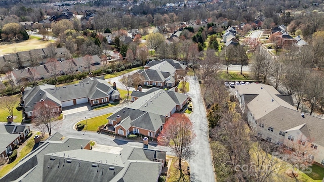 bird's eye view featuring a residential view