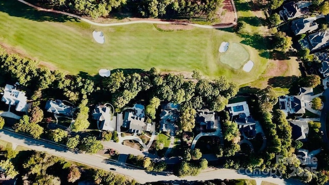 aerial view featuring golf course view