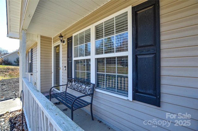 exterior space featuring a porch