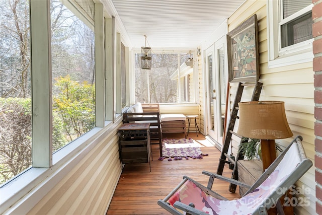 view of sunroom