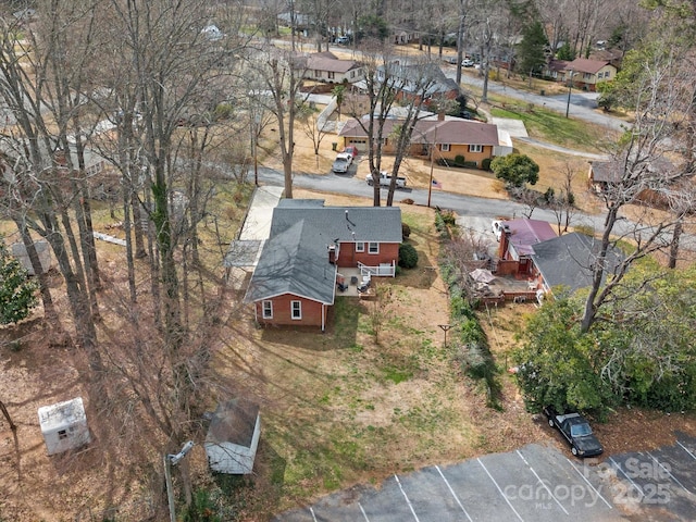 bird's eye view featuring a residential view