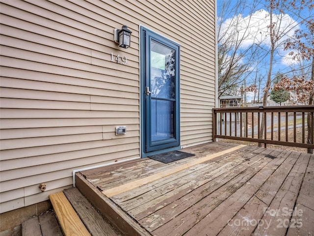 view of wooden deck