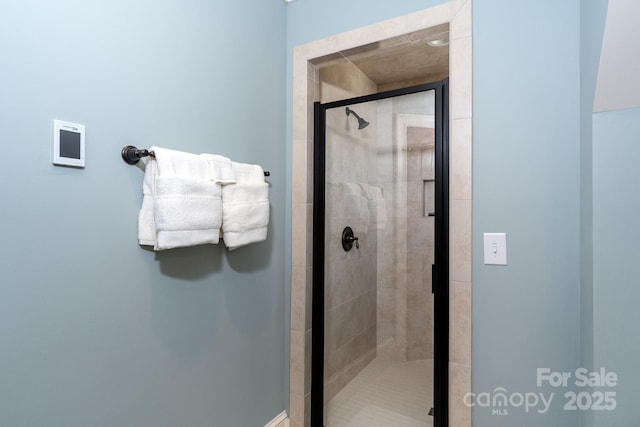 full bathroom with a stall shower