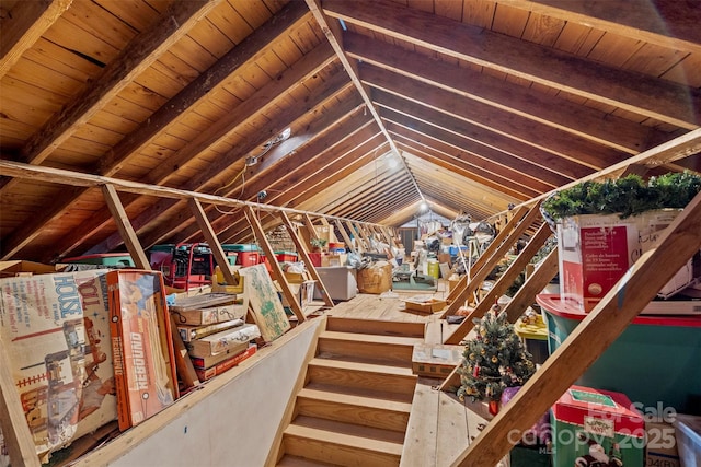 view of attic