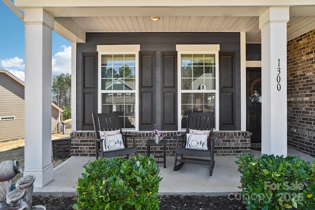 view of patio with covered porch