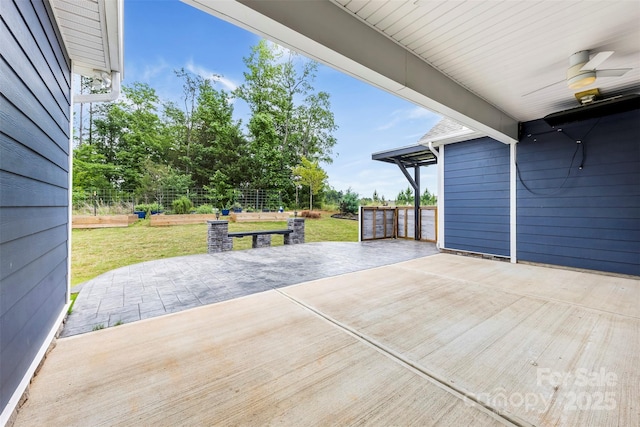 1300 Dali Blvd, Mount Holly, NC 28120 - view of patio with a ceiling fan